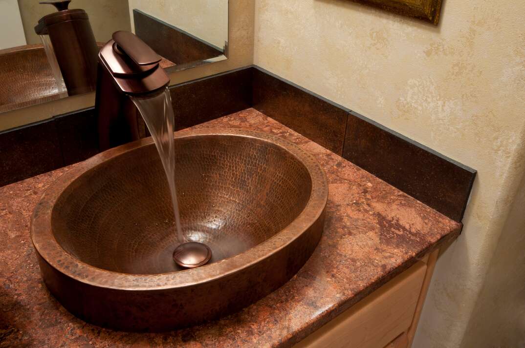 Close up of bathroom sink