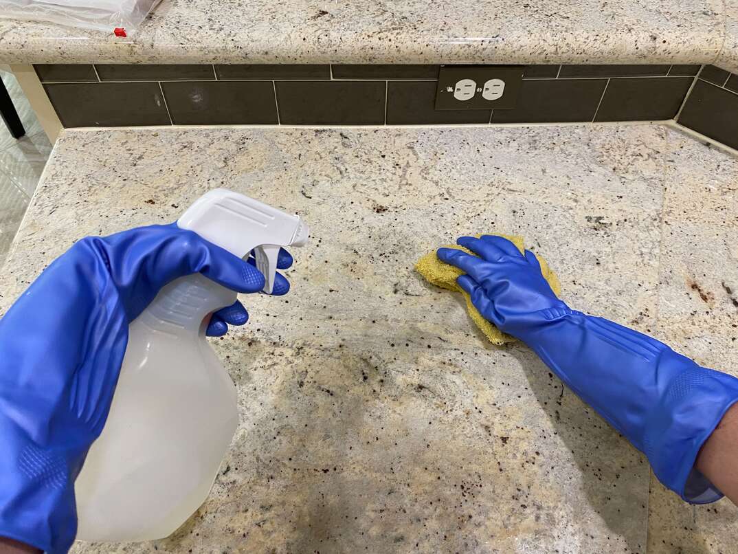 Sterilizing kitchen counter tops