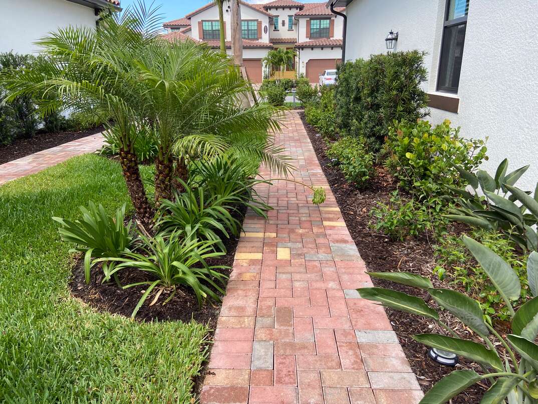 Patio paver brick walkway