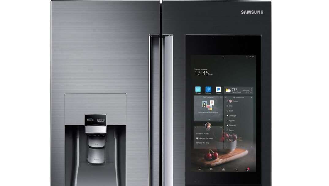 smart refrigerator in home kitchen